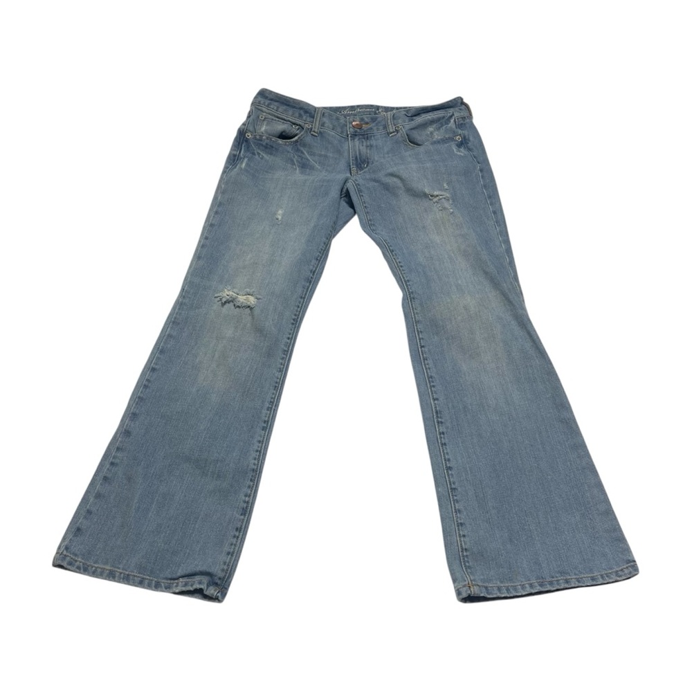 2009 American Eagle Jeans Women’s Size 6 Regular Low Rise Flare Y2K Light Wash